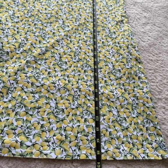 J McLaughlin Yanna Dress Catalina Cloth Lemon Print Half Zip Small Preppy Tennis - Picture 10 of 10